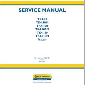 New Holland TK4.90 TK4.110M Service Manual 51543561