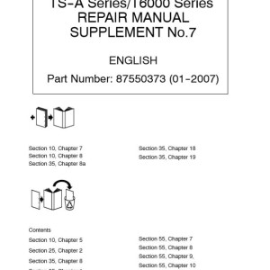 New Holland TS-A Series-T6000 Series Repair Manual