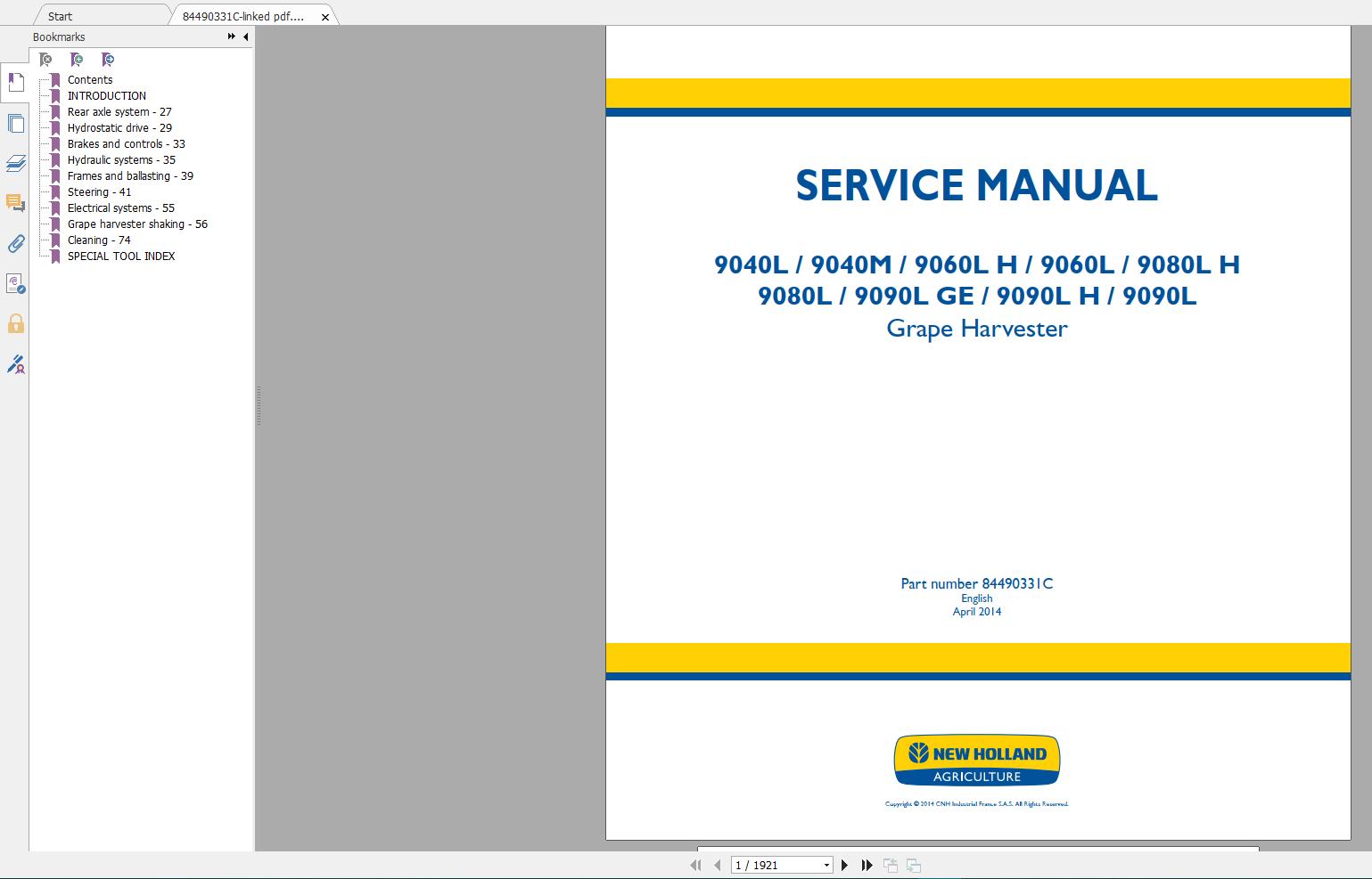 New Holland Agriculture Harvesters 980 MB PDF Service Manuals (3)