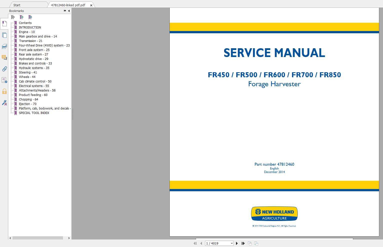 New Holland Agriculture Harvesters 980 MB PDF Service Manuals (5)