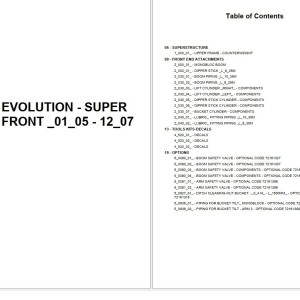 New Holland E265 Evolution 2005-2007 Parts Catalog