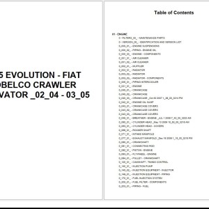 New Holland E265 Evolution - Fiat 2004-2005 Parts Catalog