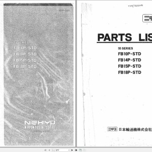 Nichiyu 55 Series FB10P-STD FB14P-STD FB15P-STD FB18P-STD Parts List 92P2201