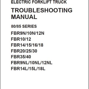 Nichiyu 80 85 Series FBR9N-FBR40 Troubleshooting Manual SM15-002-R3