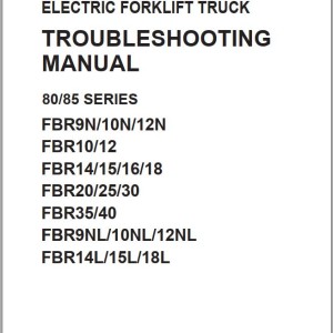 Nichiyu 80-85 Series FBR9N-FBR40 Troubleshooting Manual & Wiring Diagram