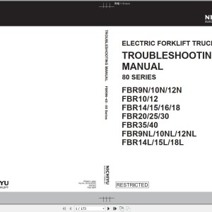 Nichiyu 80 Series FBR9N-FBR40 Troubleshooting Manual SM15-002-R2