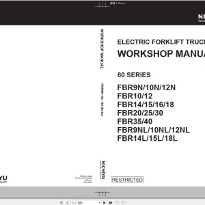 Nichiyu 80 Series FBR9N-FBR40 Workshop Manual SM15-004-R2