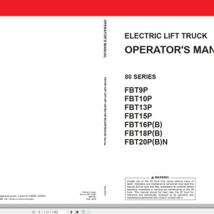 Nichiyu 80 Series Operator Manual