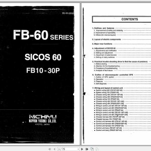 Nichiyu FB-60 Series Siccos 60 FB10-30P Service Manual 95-W-2202