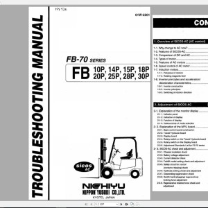 Nichiyu FB10-30P-AC Series 70 Troubleshooting Manual O1W-2201