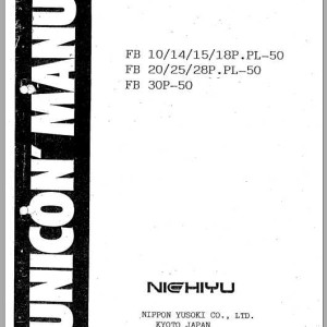 Nichiyu FB30P-50 Unicon Manual 86W-2202-A