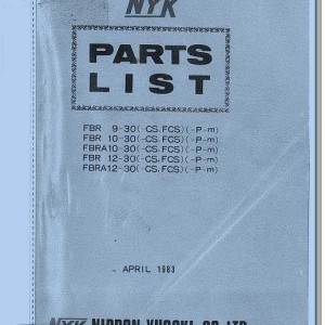 Nichiyu FBR(A)9 10 12-30 Parts List