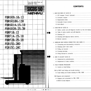 Nichiyu FBR(A)9 to FER20C Troubleshooting Manual