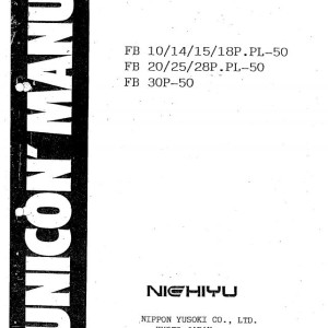 Nichiyu FBRF14.16.20-60 'Unicon' Manual 86W2202A