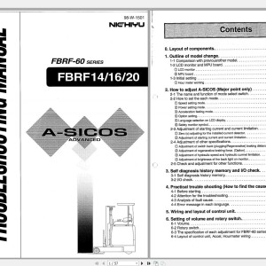 Nichiyu FBRF(W)14.16.20-60 Series Troubleshooting Manual 98-W-1501