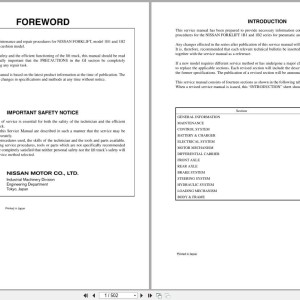 Nissan 1B1 1B2 Series Service Manual SM06E-B12G0