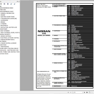 Nissan 370Z Z34 Series 2013 Workshop Manual SM3E-1Z34U1