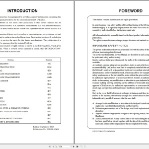 UniCarriers 1F4 Series Service Manual