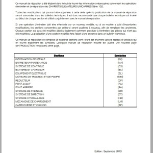 UniCarriers 1Q2 Series Service Manual SM10E-01Q2E0 FR