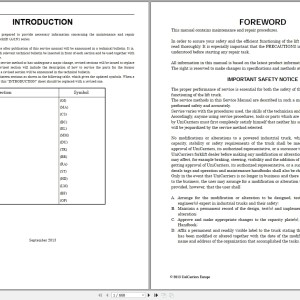 UniCarriers (A)1N1 Series Service Manual