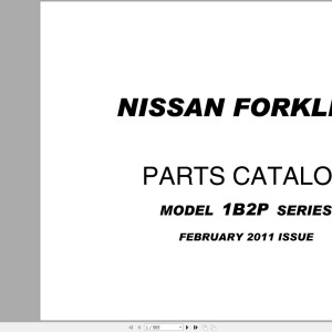 Nissan 1B2P Series Parts Catalog CF670-UBOOK