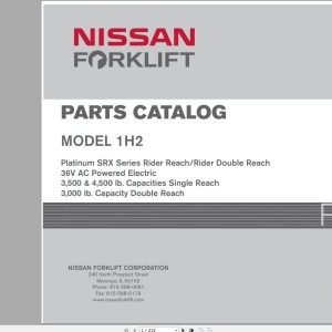 Nissan 1H2 Parts Catalog CF800-UBOOK