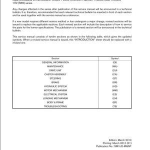 Nissan 1H2 (SRX) Service Manual SM1H2-MAINT