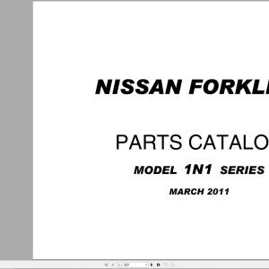 Nissan 1N1 Series Parts Catalog CF610-SUBOO-K