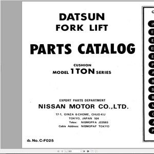 Nissan 1TON Series Parts Catalog