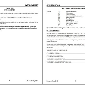 Nissan 1W1 1W2 Service Manual