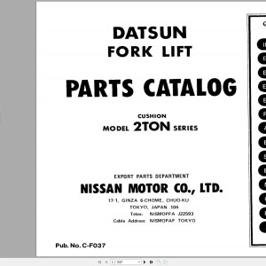 Nissan 2TON Series Parts Catalog CF037-UBOOK