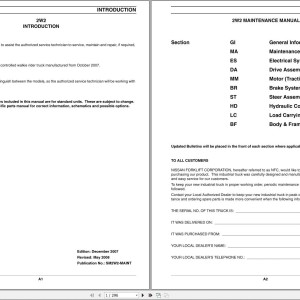 Nissan 2W2 Service Manual SM2W2-MAINT