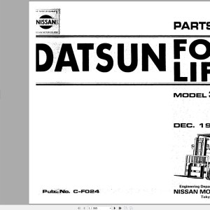 Nissan 3TON Series Parts Catalog CF024-UBOOK