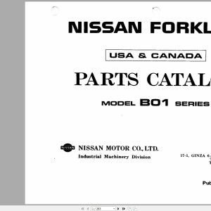 Nissan B01 Series Parts Catalog CF060-UBOOK