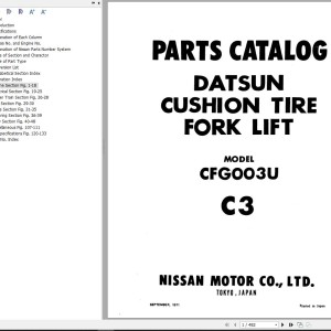 Nissan CFG003U Parts Catalog CF107-UBOOK