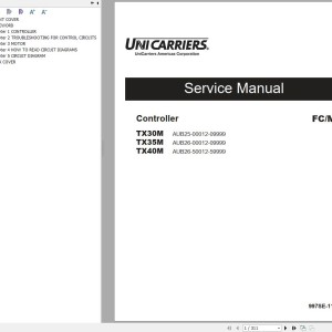 Nissan Controller TX30M TX35M TX40M Service Manual 997SE-11010