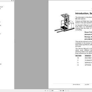 Nissan COSN 30 Service Manual COS30-SMEOS