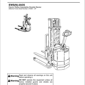 Nissan EWS20 EWS25 EWN20 EWN25 Parts Manual EWSPM-UBOOK