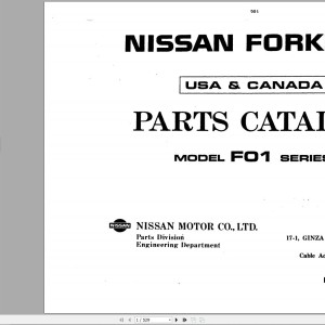 Nissan F01 Series Parts Catalog CF030-UBOOK