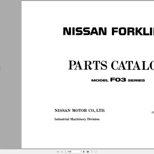 Nissan F03 Series Parts Catalog