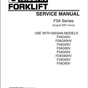 Nissan F04G40V to F04D50V Service Manual SM1EM-F04G0