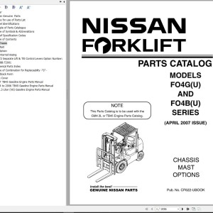 Nissan F04G(U) F04B(U) Series Parts Catalog CF622-UBOOK