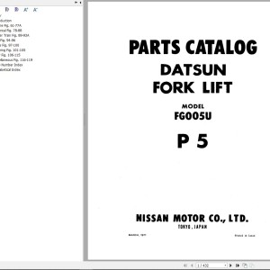 Nissan FG005U Parts Catalog CF095-EUBOO-K