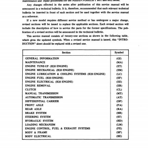 Nissan H01 H02 Service Manual SM8E-H012G0