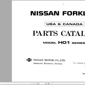 Nissan H01 Series Parts Catalog CF100-UBOOK