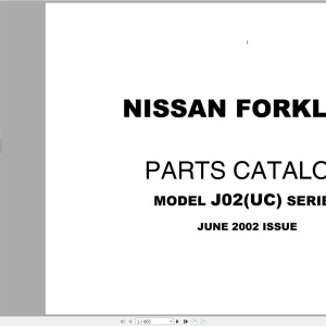 Nissan J02(UC) Series Parts Catalog CF390-UBOOK