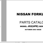 Nissan J02(UPE) Series Parts Catalog CF460-UBOOK
