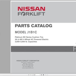 Nissan J1B1C Parts Catalog CF642-UBOOK