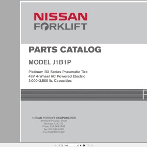 Nissan J1B1P Parts Catalog CF661-UBOOK