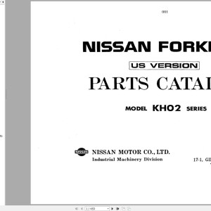 Nissan KH02 Series Parts Manual CF260-UBOOK